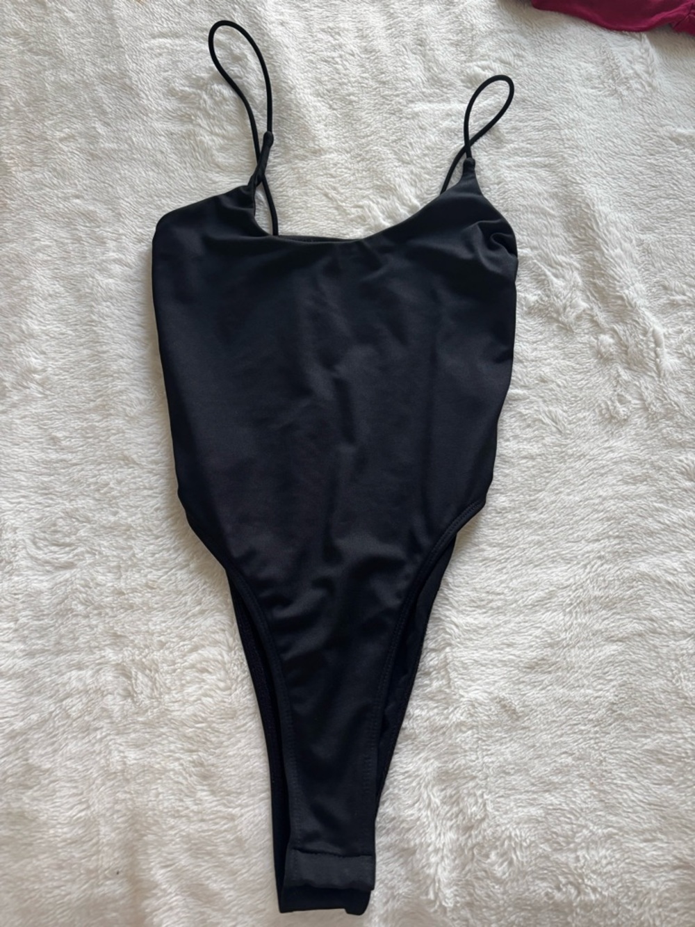 Classic Black One-Piece Swimsuit with Slim Straps